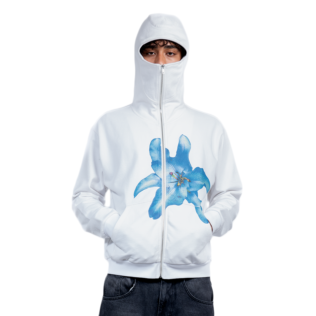 BALACLAVA HOODIE ZIP-UP (white)