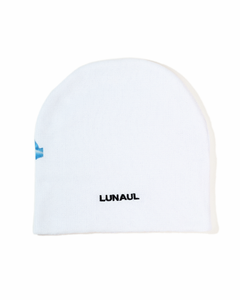 Floral knit beanie